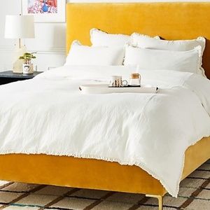 Linen Salvage et Cie Velvet Ruffle Duvet SET